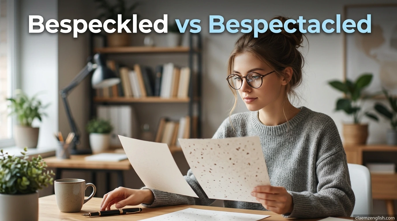 Bespeckled vs Bespectacled