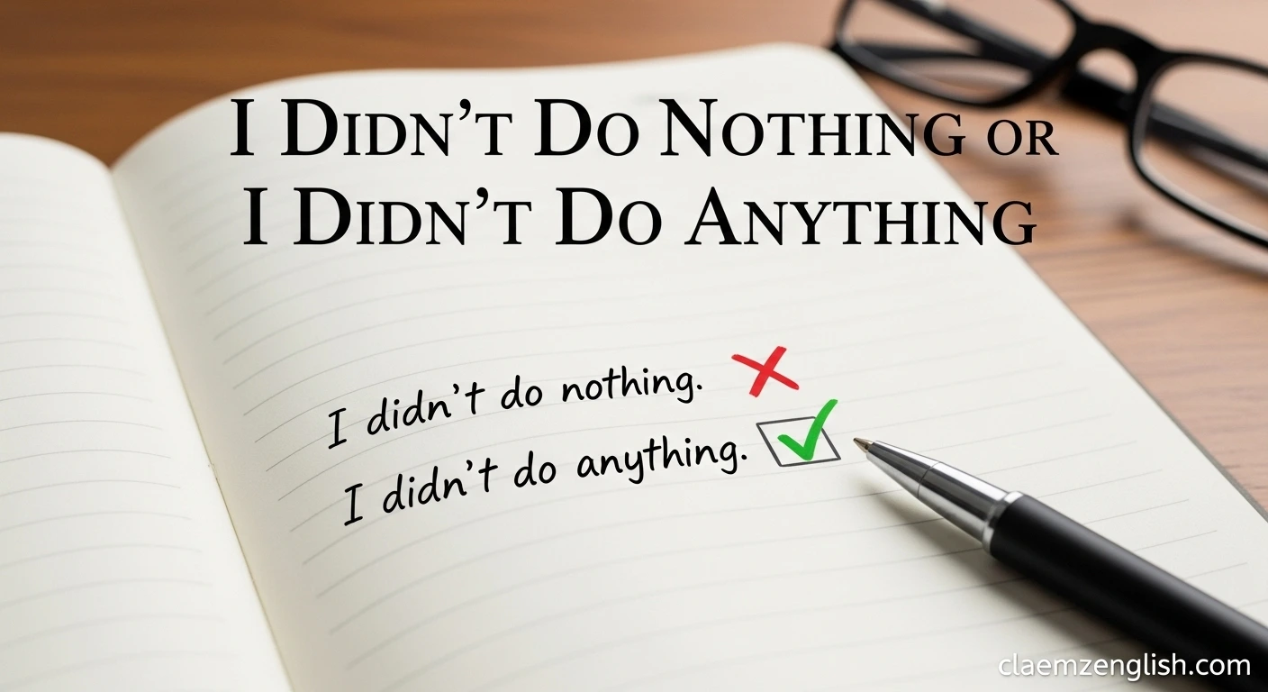 I Didn’t Do Nothing or I Didn’t Do Anything