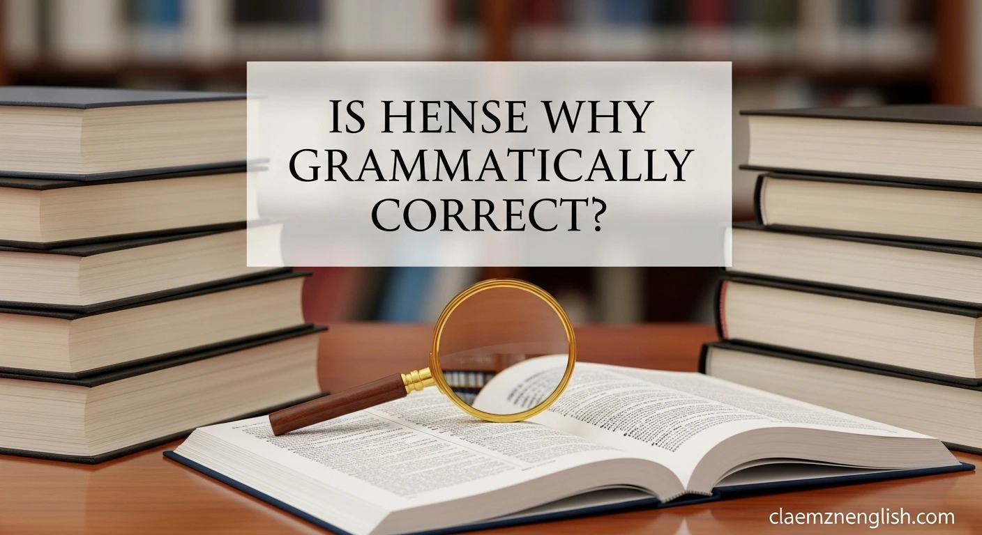 Is Hence Why Grammatically Correct?