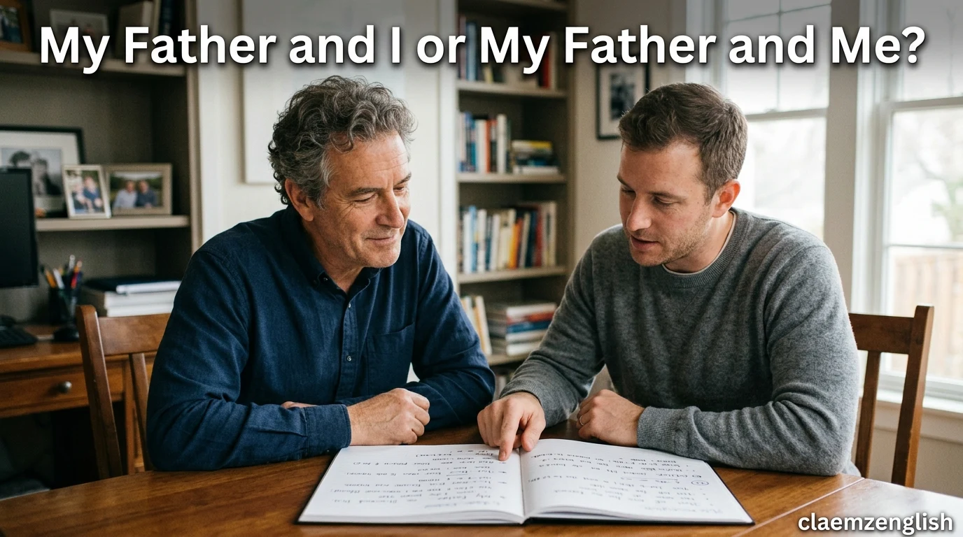 My Father and I or My Father and Me?