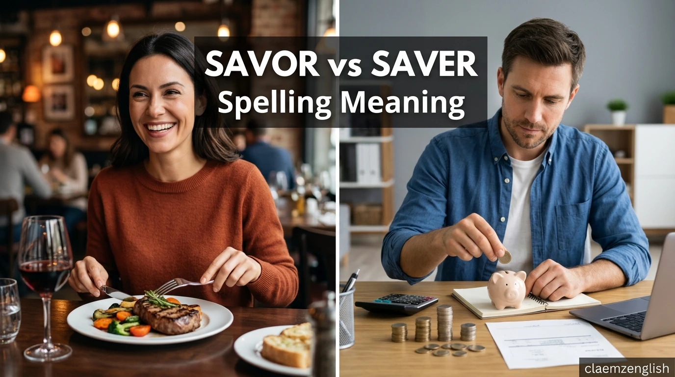 Savor vs Saver Spelling Meaning
